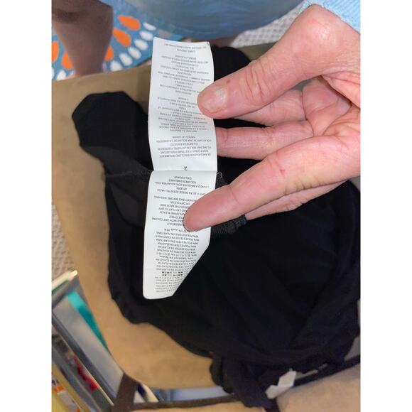 Michael Kors size Medium EUC Black Back Zip Dress With Gold Ring Detail - Picture 8 of 9